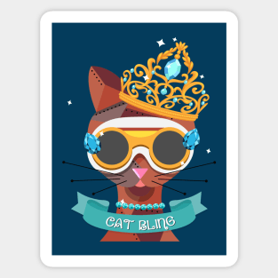 Cat in a Tiara Sticker